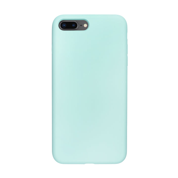 BMAX Liquid silicone case hoesje voor iPhone 8 Plus - Turquoise/Turquoise