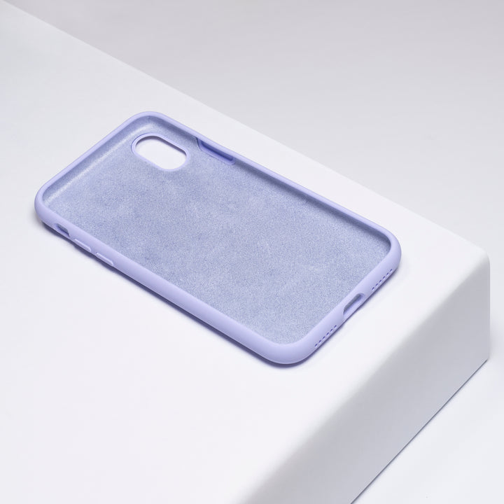 BMAX Liquid silicone case hoesje voor iPhone XS - Purplish/Lila (2)