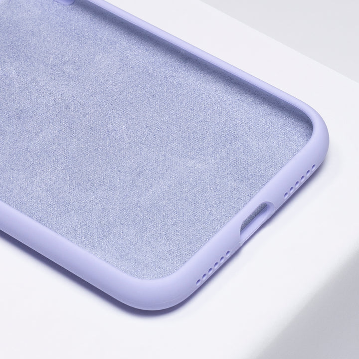 BMAX Liquid silicone case hoesje voor iPhone XS - Purplish/Lila (3)
