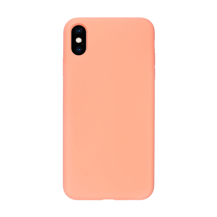 BMAX Liquid silicone case hoesje voor iPhone Xs Max - Nectarine/Pastel oranje