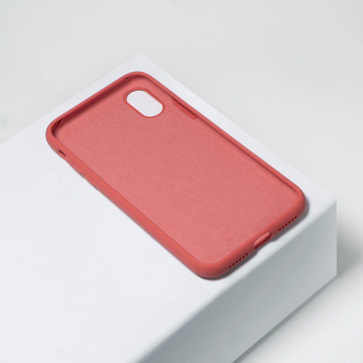 BMAX Liquid silicone case hoesje voor iPhone Xr - Dragon Fruit/Roze (2)