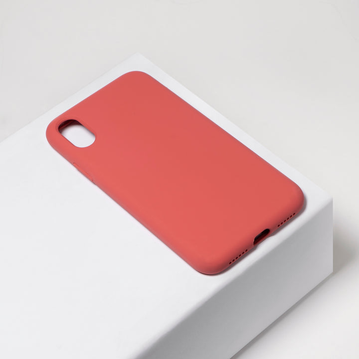 BMAX Liquid silicone case hoesje voor iPhone Xs Max - Dragon Fruit/Roze (1)