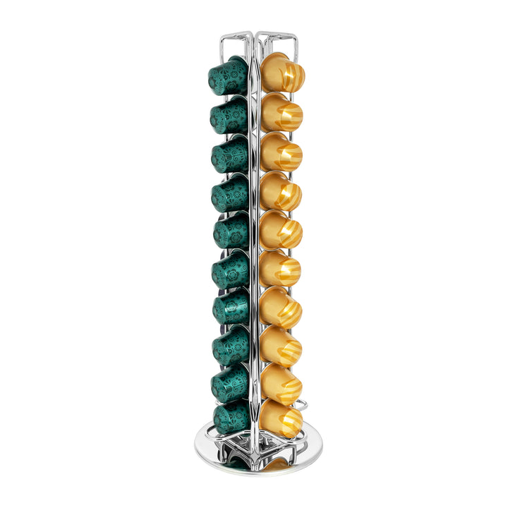 QUVIO Koffiecups standaard voor Nespresso rond - 40 capsules - Chroom (4)