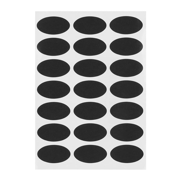 QUVIO Krijtstickers ovaal - set van 105 stickers - Zwart