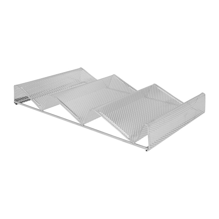 QUVIO Kruidenstandaard met 3 lagen - 21.5 x 35 x 4.5 cm - RVS - Zilver (1)