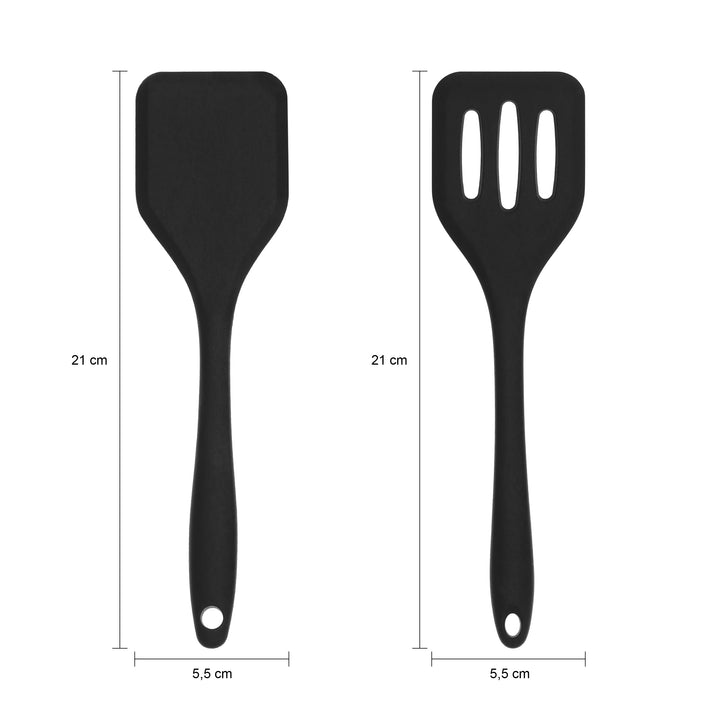 Krumble Spatel set van 2 - Siliconen - Zwart (1)