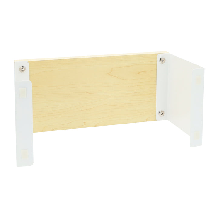 QUVIO Aanrecht organizer met houtlook plank - Metaal - Wit (3)