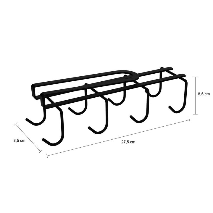 QUVIO Mokken houder hangend - Metaal - Zwart (1)