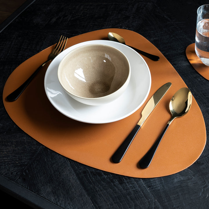 Krumble bestek set van 4 (plat) - Goud en zwart (3)