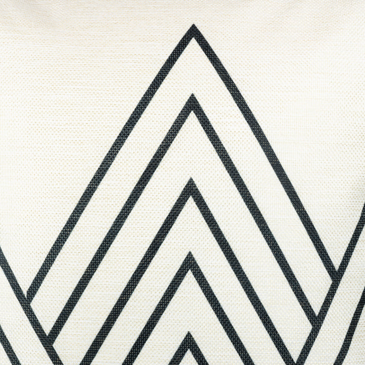 QUVIO Kussenhoes met driehoek patroon, 45 x 45cm - Zwart / beige (3)