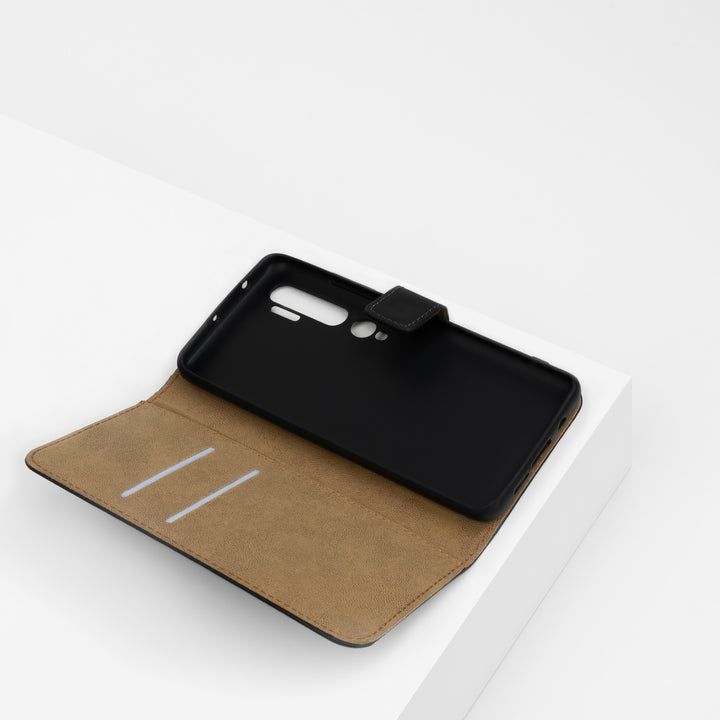 BMAX Leren flip case hoesje voor Xiaomi Mi Note 10 Pro - Black/Zwart (3)