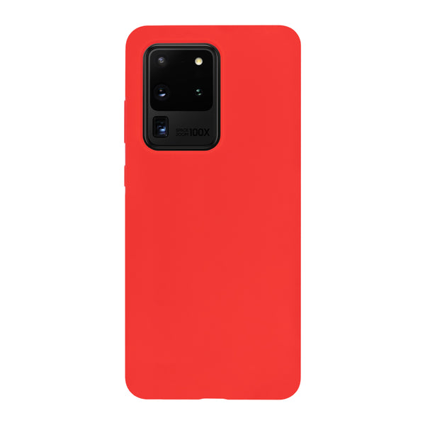 BMAX Liquid silicone case hoesje voor Samsung Galaxy S20 Ultra - Dark red/Donker rood