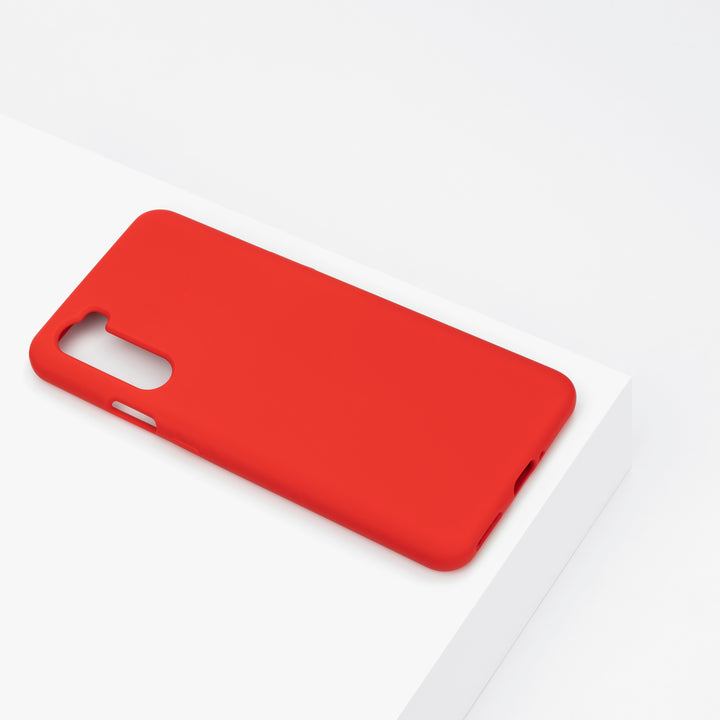 BMAX Liquid silicone case hoesje voor Oneplus Nord - Red / Rood (1)