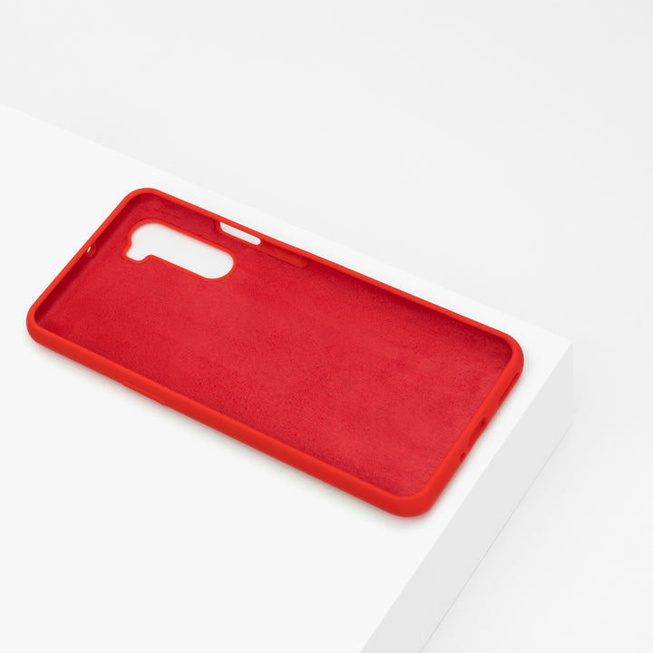 BMAX Liquid silicone case hoesje voor Oneplus Nord - Red / Rood (2)