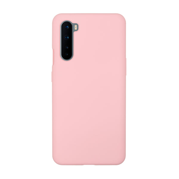 BMAX Liquid silicone case hoesje voor Oneplus Nord- Pink/Lichtroze