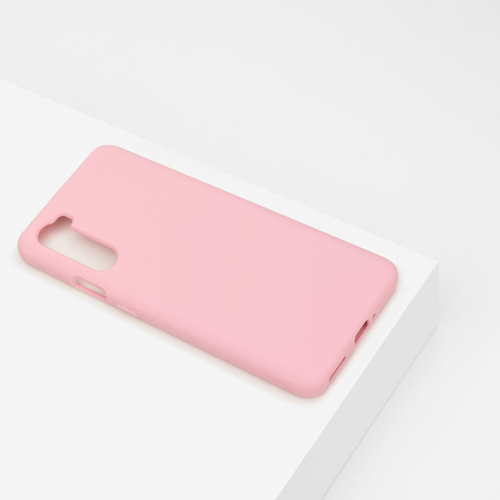 BMAX Liquid silicone case hoesje voor Oneplus Nord- Pink/Lichtroze (1)