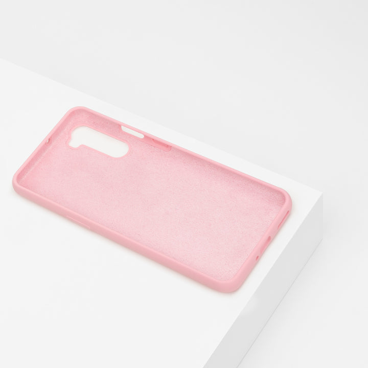 BMAX Liquid silicone case hoesje voor Oneplus Nord- Pink/Lichtroze (2)
