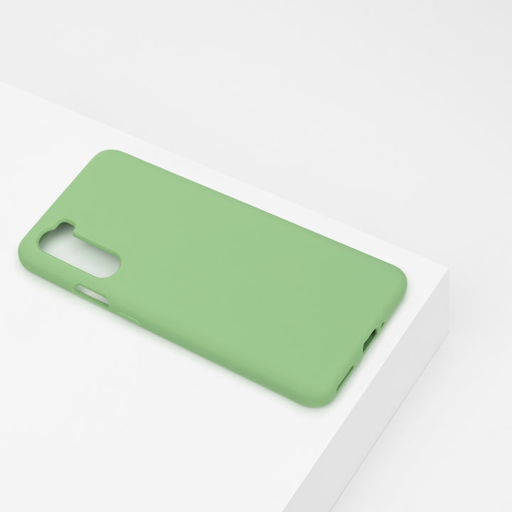 BMAX Liquid silicone case hoesje voor Oneplus Nord- Mint Green/Mintgroen (1)
