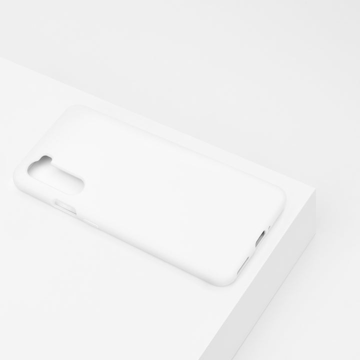 BMAX Liquid silicone case hoesje voor Oneplus Nord- White/Wit (1)