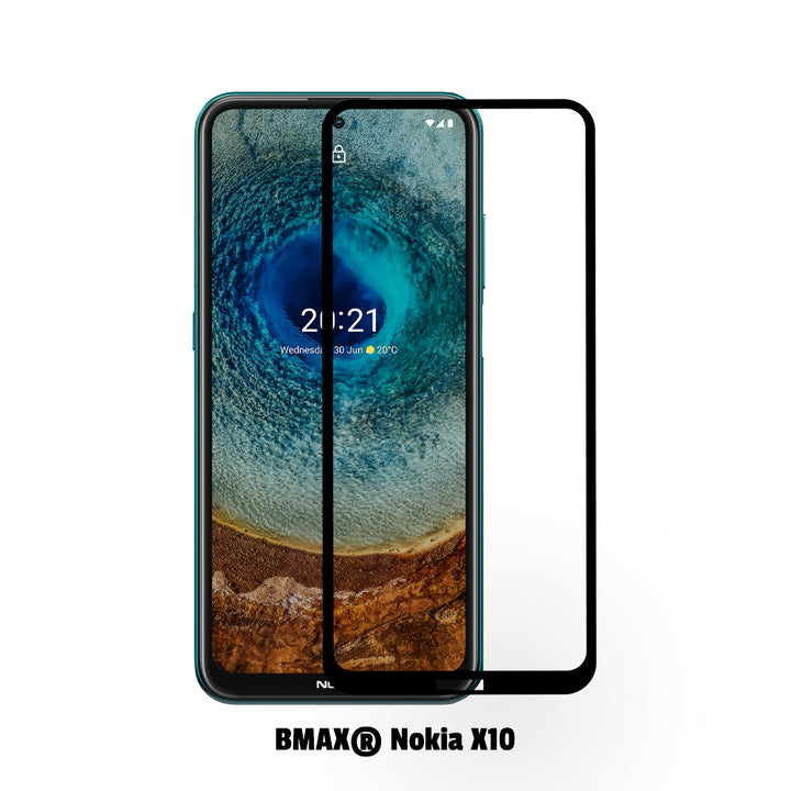 2-pack BMAX Nokia X10 Screenprotector - Gehard glas - Full Cover (1)