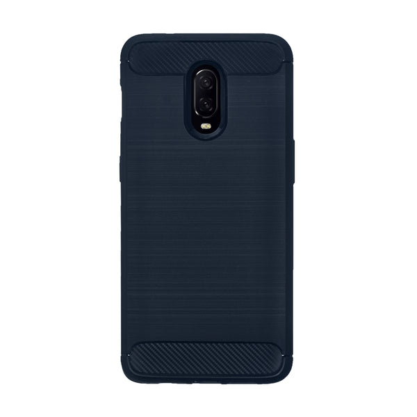 BMAX Carbon soft case hoesje voor OnePlus 6T - Blue/Blauw