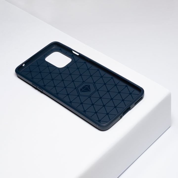 BMAX Carbon soft case hoesje voor OnePlus 8T - Blue/Blauw (2)