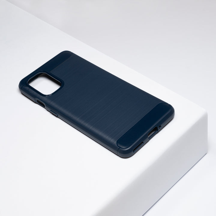BMAX Carbon soft case hoesje voor OnePlus 8T - Blue/Blauw (1)