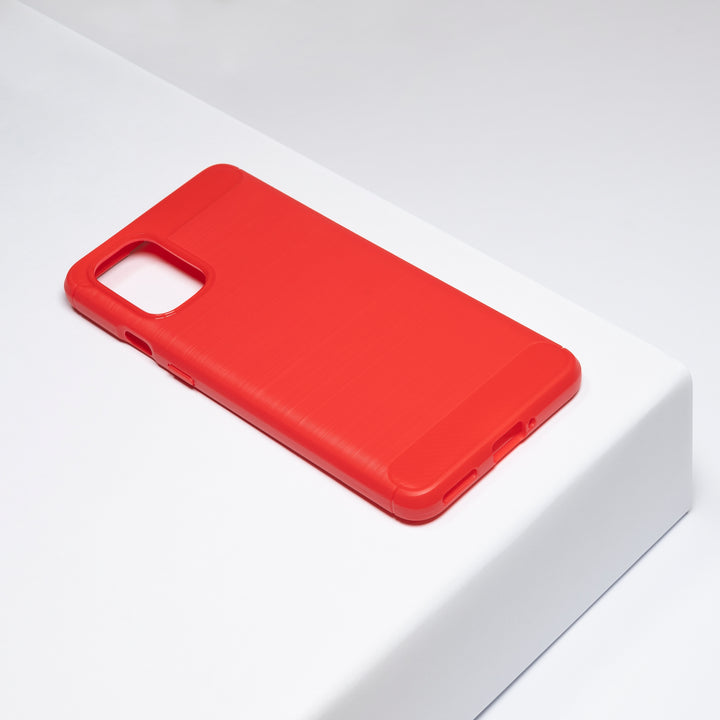 BMAX Carbon soft case hoesje voor OnePlus 8T - Red/Rood (1)