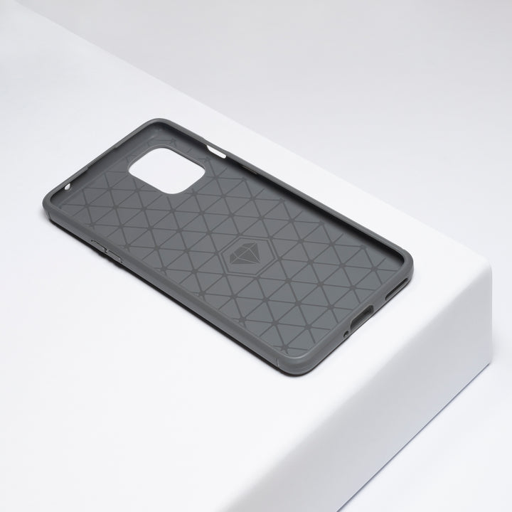 BMAX Carbon soft case hoesje voor OnePlus 8T - Grey/Grijs (2)