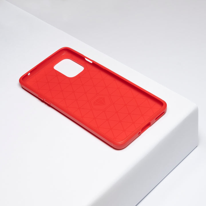 BMAX Carbon soft case hoesje voor OnePlus 8T - Red/Rood (2)