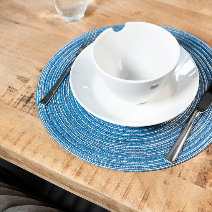 Krumble Placemat rond - Blauw (2)