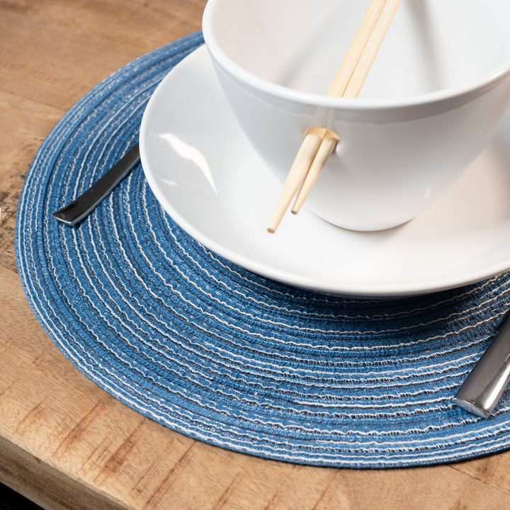 Krumble Placemat rond - Blauw (3)