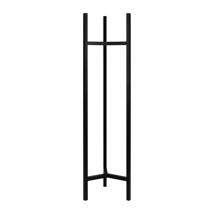 QUVIO Plantenstandaard inclusief pot - 22 x 22 x 90 cm - Metaal - Zwart - L (3)