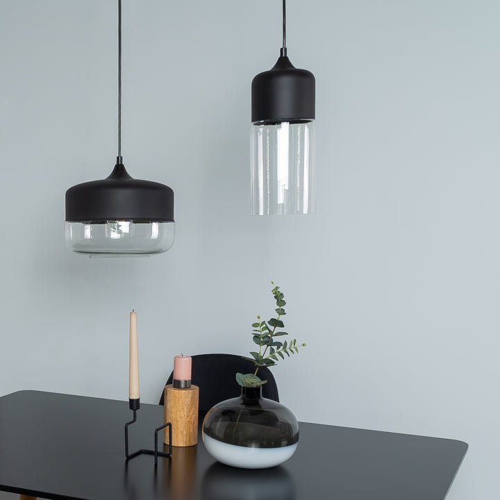 QUVIO Hanglamp langwerpig glas zwart - QUV5104L-BLACK (5)