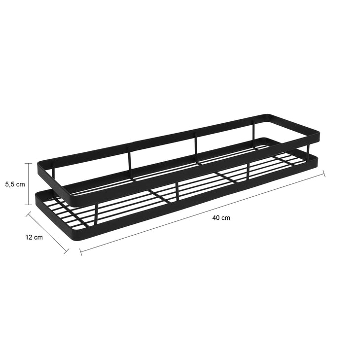 QUVIO Kruidenrek keuken metaal - Zwart - 40 cm - set van 3 (2)