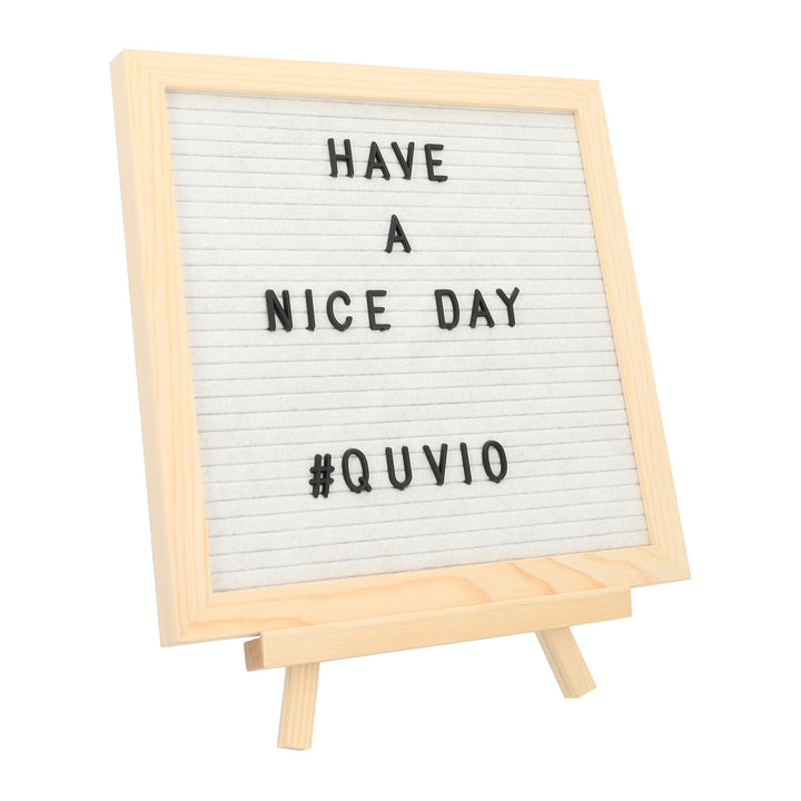 QUVIO Letterbord - Wit met houten lijst