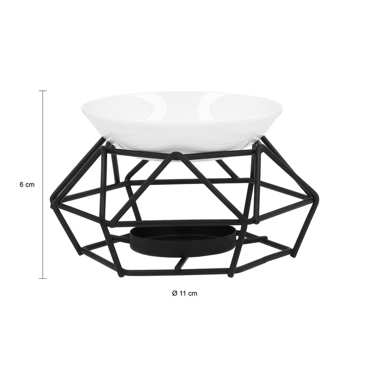 QUVIO Aromabrander / Geurbrander - Keramiek en metaal (1)