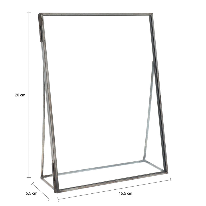QUVIO Fotolijst - Metaal - Glas - Antraciet - 15.5 x 20 cm (1)