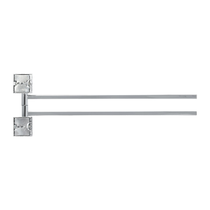 QUVIO Handdoekhouder met 2 armen - 44,5 cm - RVS - Zilver (4)