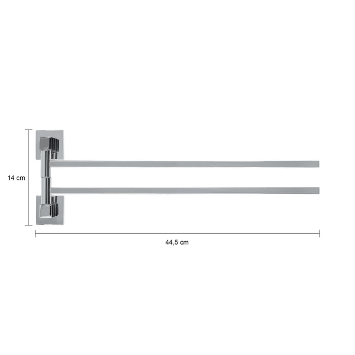 QUVIO Handdoekhouder met 2 armen - 44,5 cm - RVS - Zilver (1)