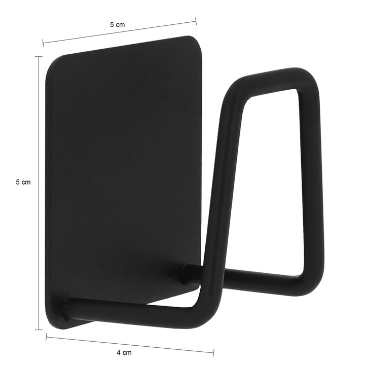 QUVIO Sponshouder - Wandmontage - RVS - Zwart (1)