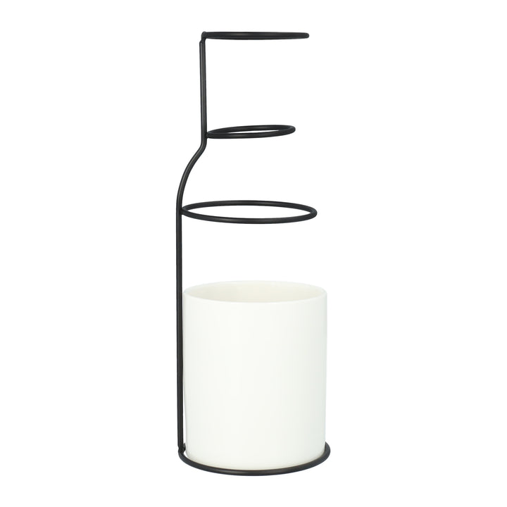 QUVIO Vaas - Keramiek met metalen frame (1)