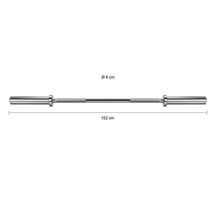 RYZOR Olympische Halterstang - 152 CM - Staal -  Zilver + Halterschijf - 25 KG - Gietijzer - Grijs - 1 Paar (1)