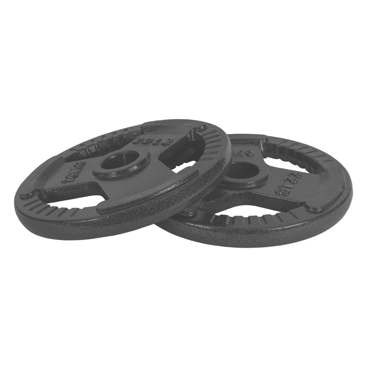 RYZOR Olympische Halterstang - 152 CM - Staal -  Zilver + Halterschijf - 25 KG - Gietijzer - Grijs - 1 Paar (7)