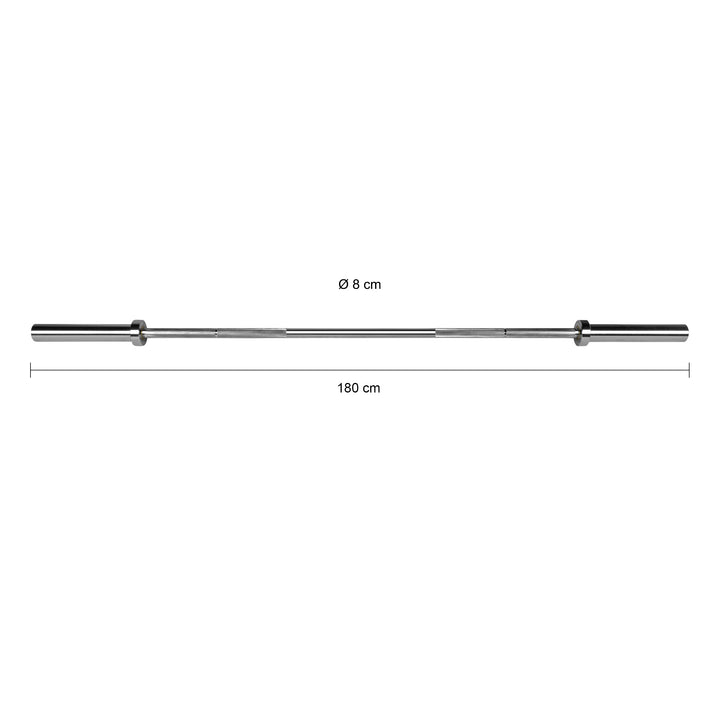 RYZOR Olympische Halterstang - 180 CM - Staal -  Zilver + Halterschijf - 25 KG - Gietijzer - Grijs - 1 Paar (1)