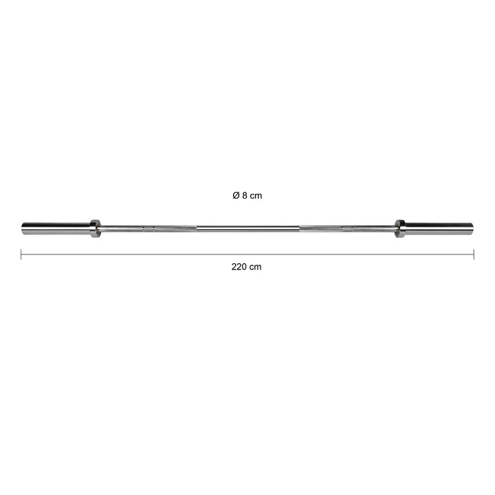 RYZOR Olympische Halterstang - 220 CM - Staal -  Zilver + Halterschijf - 25 KG - Gietijzer - Grijs - 1 Paar (1)