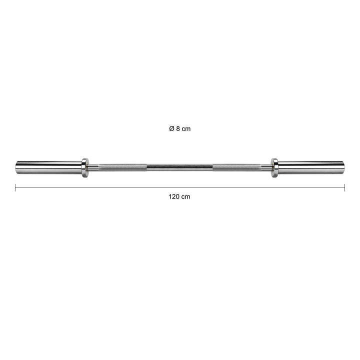 RYZOR Olympische Halterstang - 120 CM - Staal -  Zilver + Halterschijf - 25 KG - Gietijzer - Grijs - 1 Paar (1)