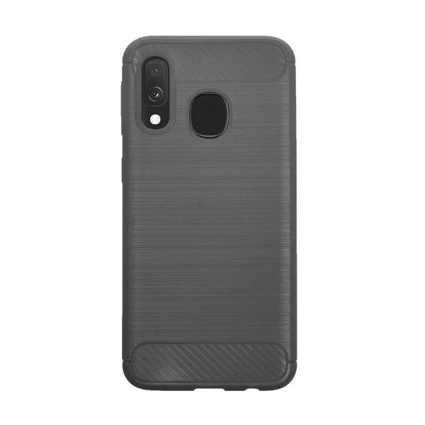 BMAX Carbon soft case hoesje voor Samsung Galaxy A40 - Grey/Grijs