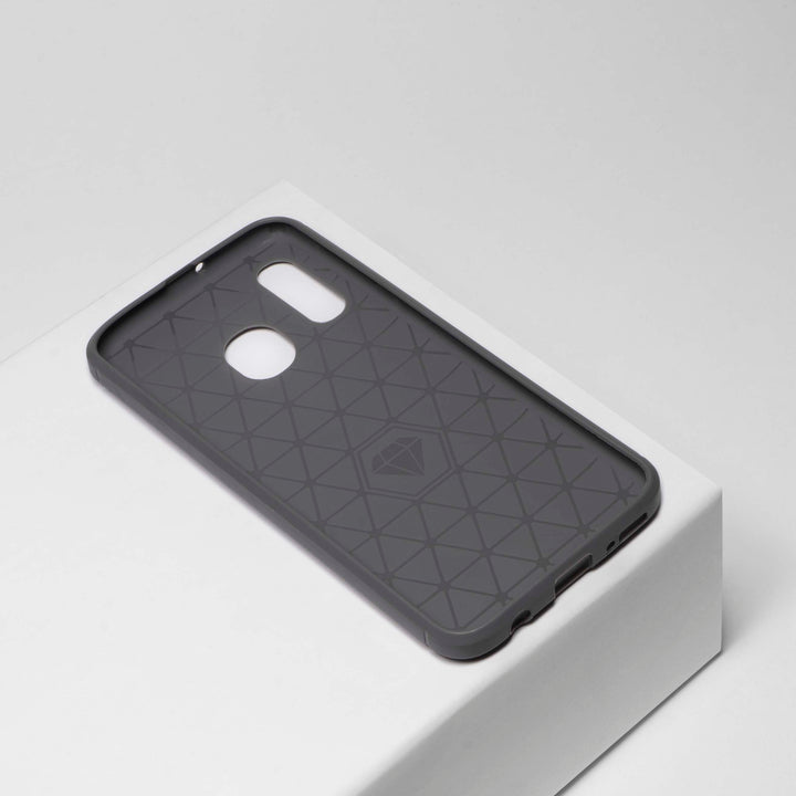 BMAX Carbon soft case hoesje voor Samsung Galaxy A40 - Grey/Grijs (2)