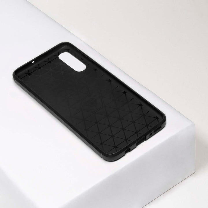 BMAX Carbon soft case hoesje voor Samsung Galaxy A50 - Black/Zwart (2)